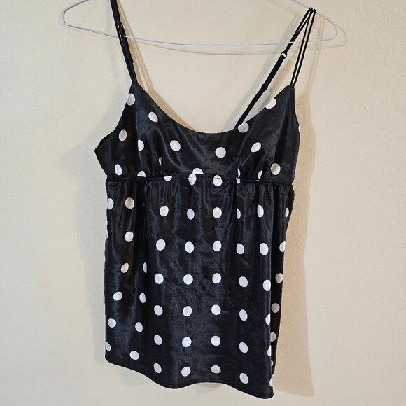 Lola & Coco by La Senza Black Polka Dot Top - Size M - Picture 1 of 5